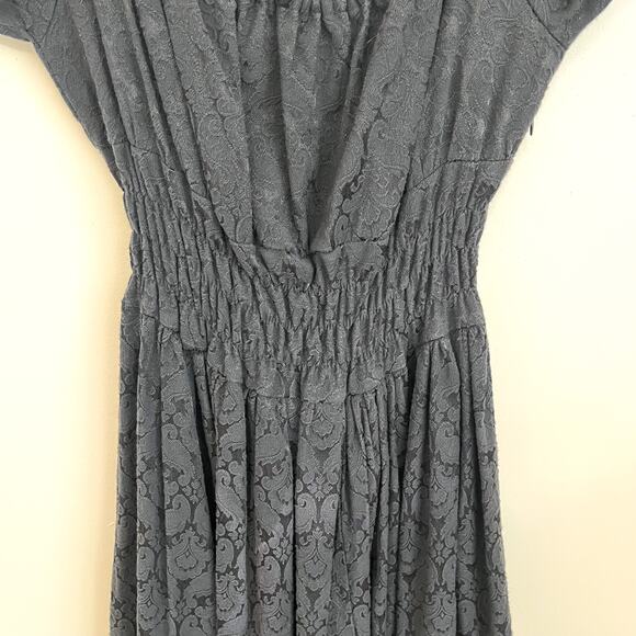 Victorian Milkmaid Whimsigoth Dress Size M Black Ren Faire Renaissance Ruffle - Picture 11 of 16